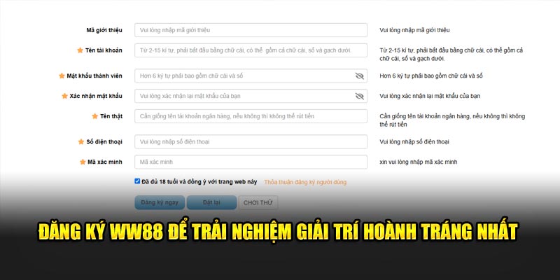 Đăng ký WW88 để trải nghiệm giải trí hoành tráng nhất